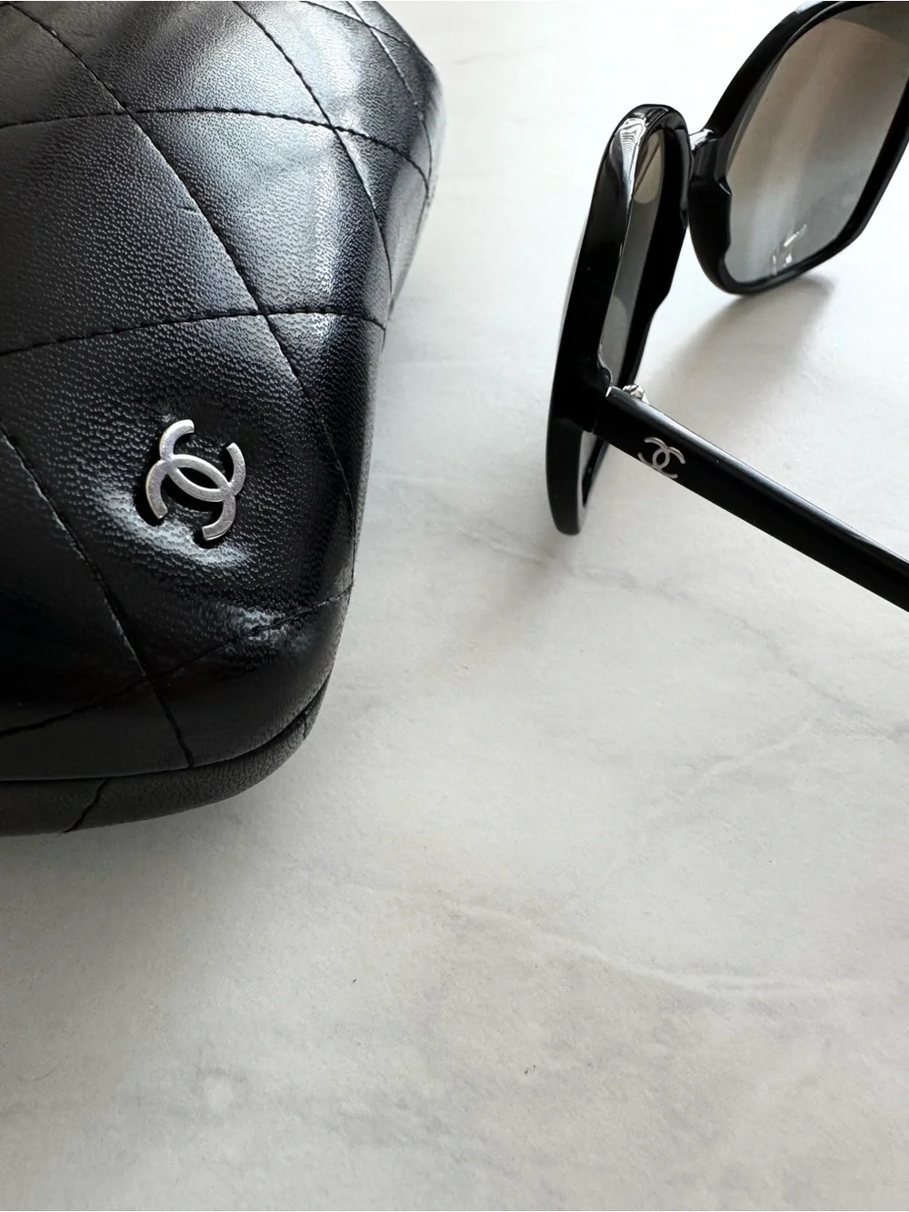 CHANEL Oversized Black Sunglasses 5204